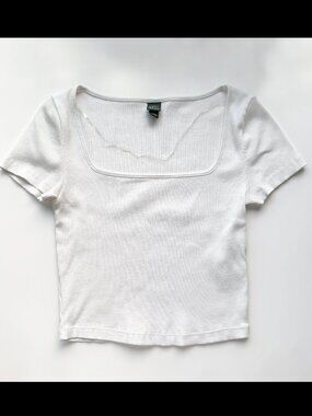 Wild Fable White Squareneck Top – Size S